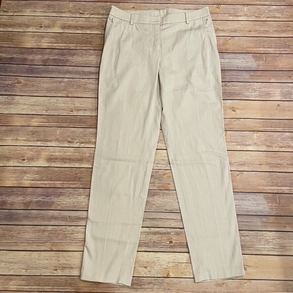 Akris Tapered Leg Pants Zippered Pockets Stretch Viscose Cotton - Picture 1 of 13